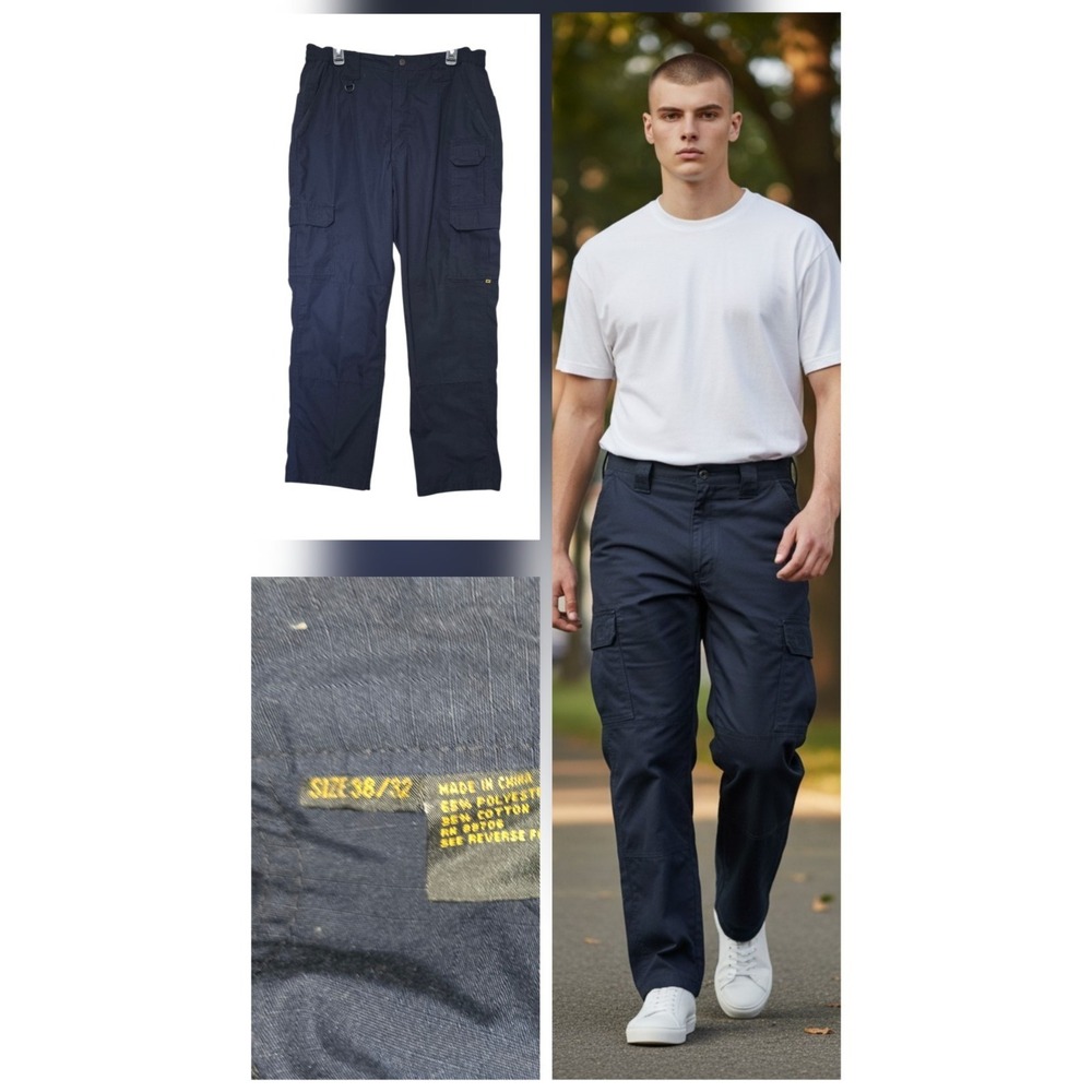 Propper Men's Canvas Tactical Work Cargo Navy Blue Pant Size 38 Fit 38x32